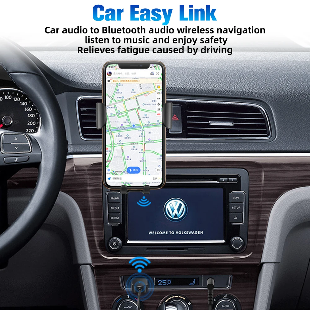

FONKEN 3.5mm Aux Bluetooth 5.0 Receiver Usb Power Supply Bluetooth Adapter Car Bluetooth Audio Dongle Spring Cable Connector