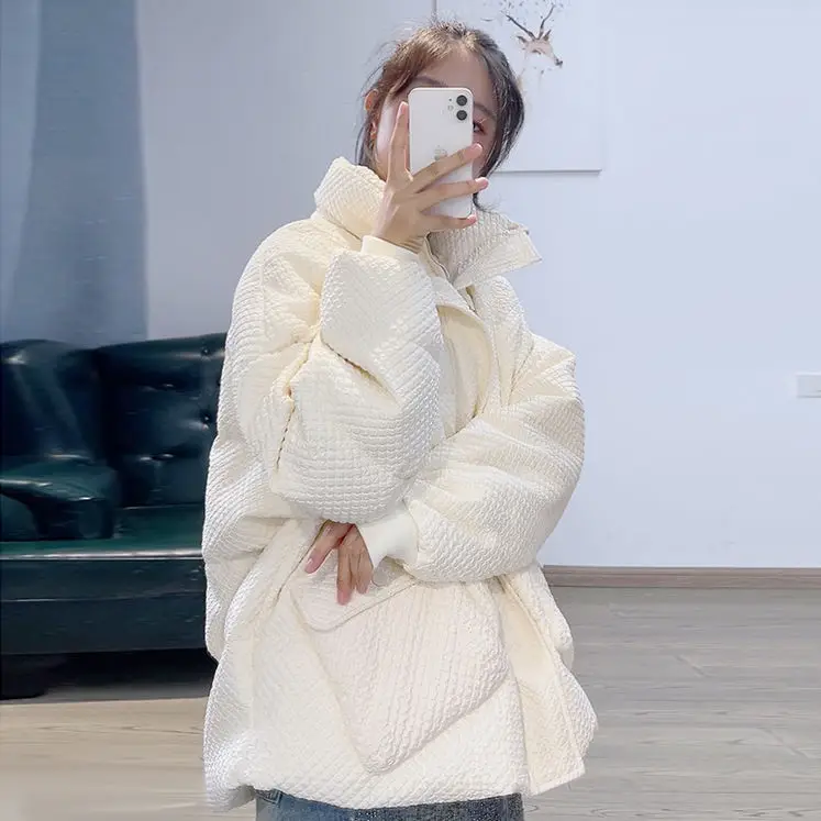 

Новинка 2021, популярная утепленная хлопковая куртка, женская зимняя маленькая короткая куртка с воротником-стойкой