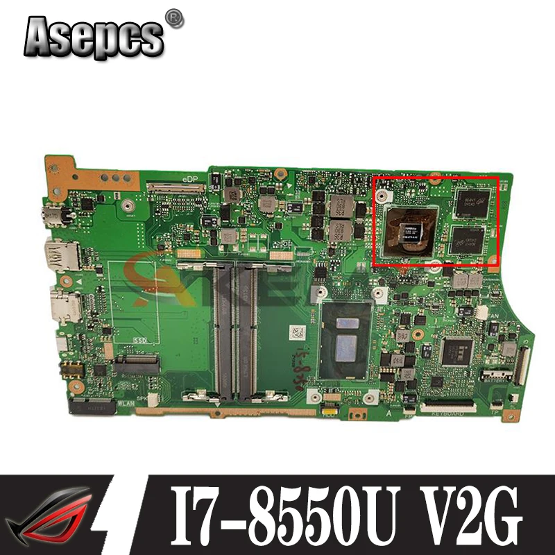 

Akemy X530UF X530UN Motherboard For asus vivobook s15 X530U S530U S530UN A530U F530U K530U x530uf Laptop Mainboard I7-8550U V2G