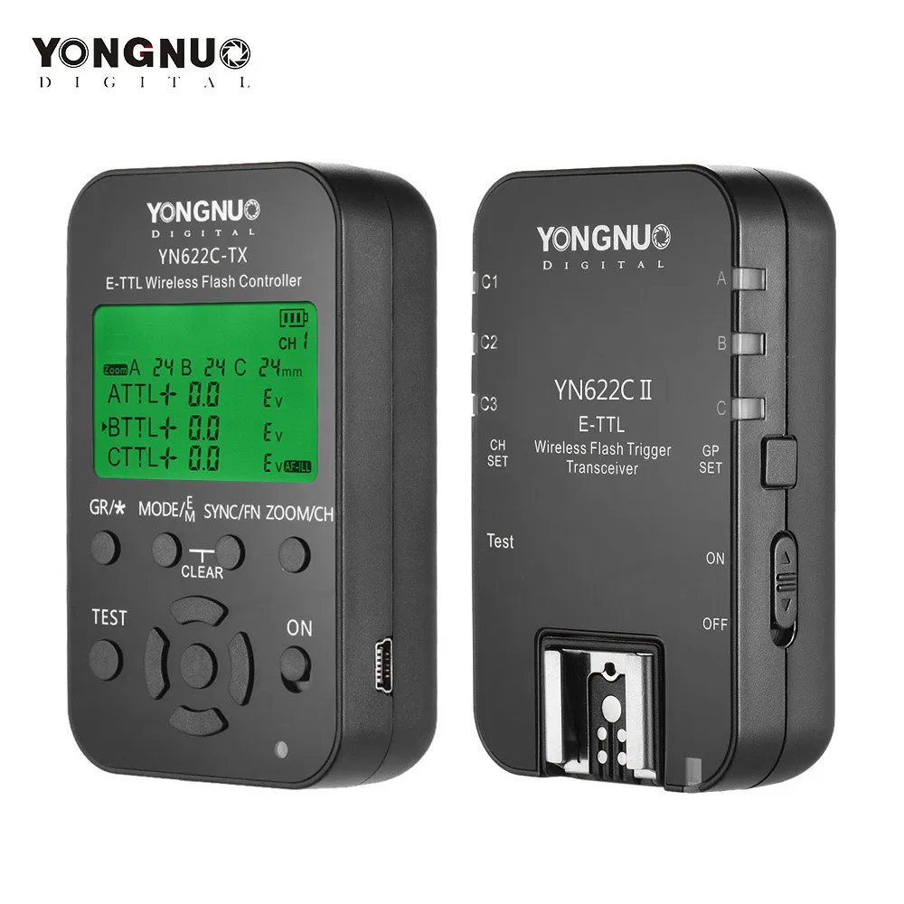 Yongnuo YN622C II YN-622C YN622C-Kit Wireless TTL HSS Flash Trigger Set Transmitter + 2X ресиверы для камеры Canon DSLR |