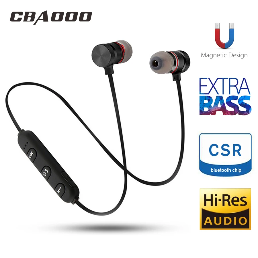 CBAOOO C40W спортивные Bluetooth наушники Handsfree Беспроводной Магнитная гарнитура наушники С микрофоном для мобильных телефонов