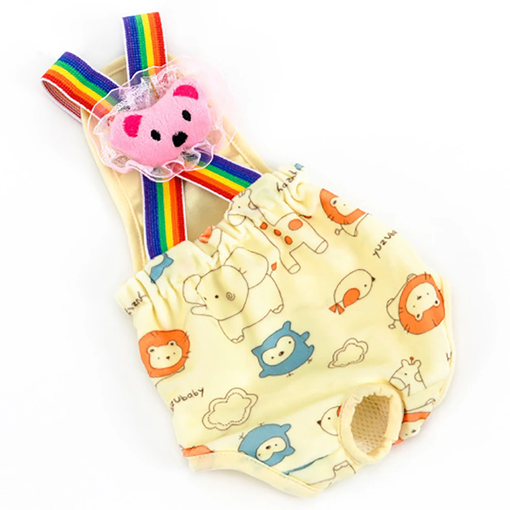 Yellow Подгузник для собак Моющиеся Многоразовые прокладки Pantie собака хлопковый подгузник с подтяжками для женщин собак анти-притеснения товары для домашних животных - Цвет: Yellow
