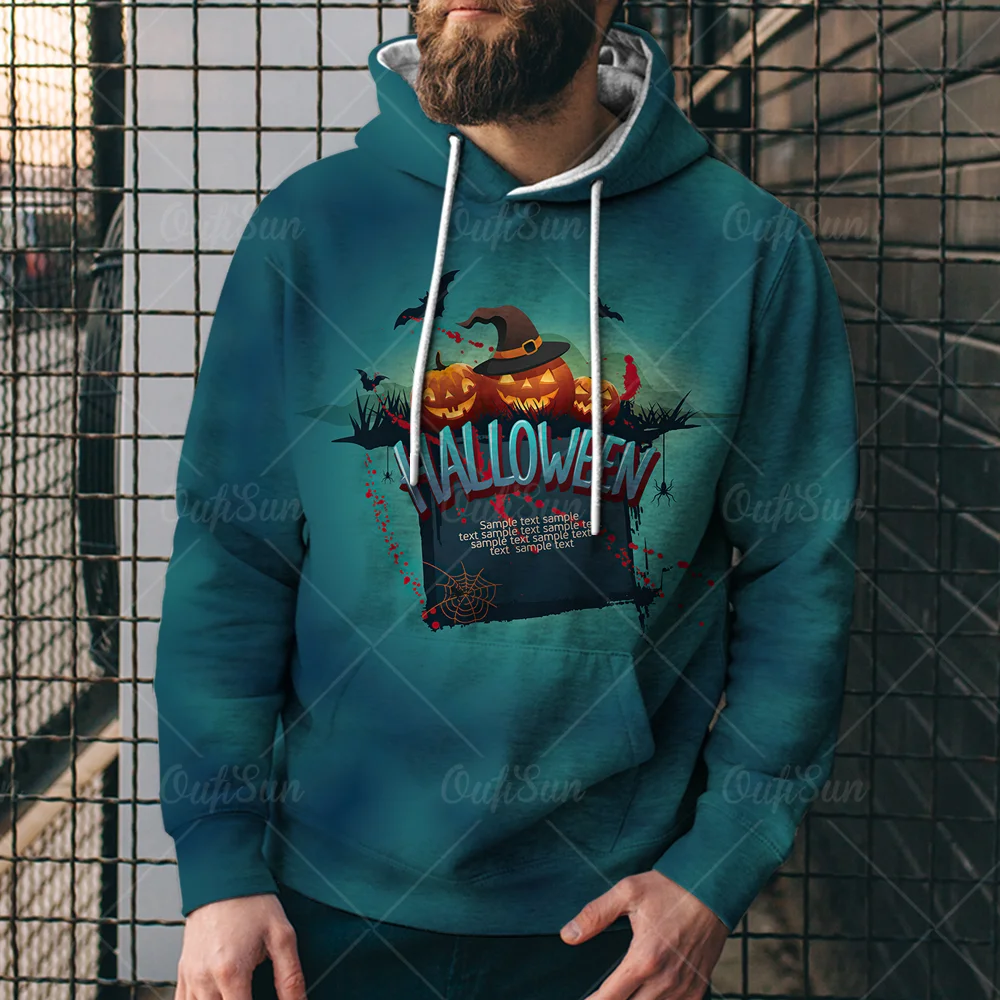 

Толстовка Мужская/женская с 3D принтом, Модный Свитшот оверсайз с ужасным рисунком на Хэллоуин, весна-осень