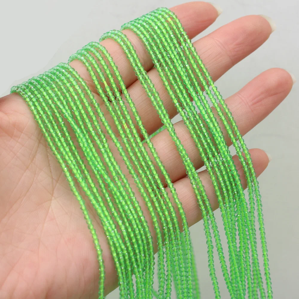 

Beads 2mm Natural Semi-Precious Stones Spinel Light Green Loose Bead for Women Jewelry Making DIY Bracelet Necklace 38cm
