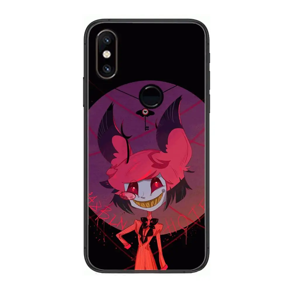 

Hazbin Hotels style Phone Case For xiaomi M2 C3 X3 F2 Lite NFC 6 5 x Poco k30 Pro Anime Black Cover Silicone Back Pretty