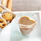 Кружка с двойными стенками для чая, чашка в форме сердца, бокал шампанского, вина, молока, сока, эспрессо, кофе, посуда для напитков, бара, питьевая утварь