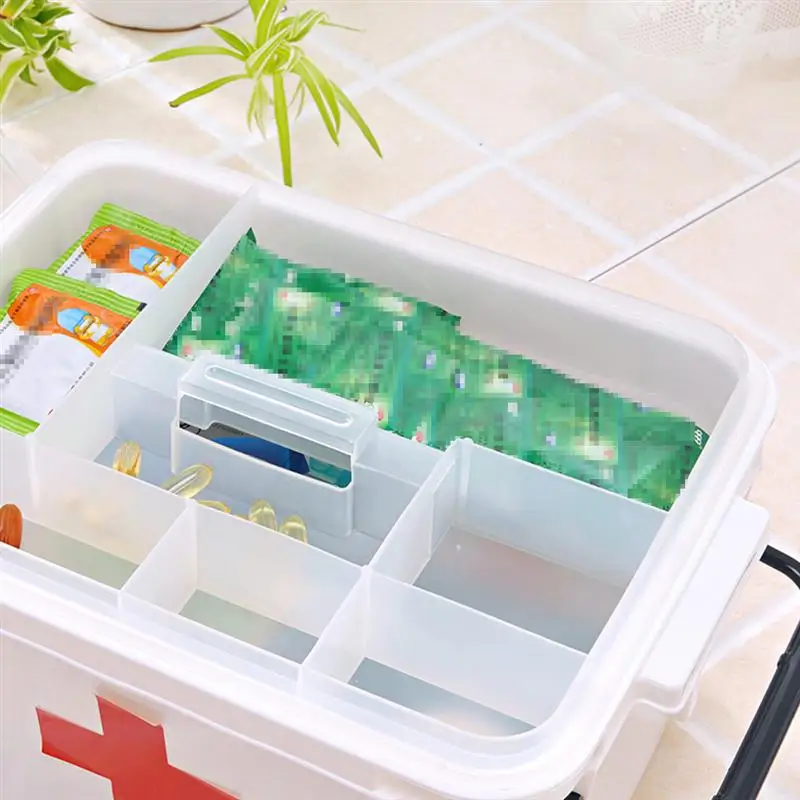 

Medicine Cabinet Household First Aid Box Pill Storage Case Medication Organizer (Middle)