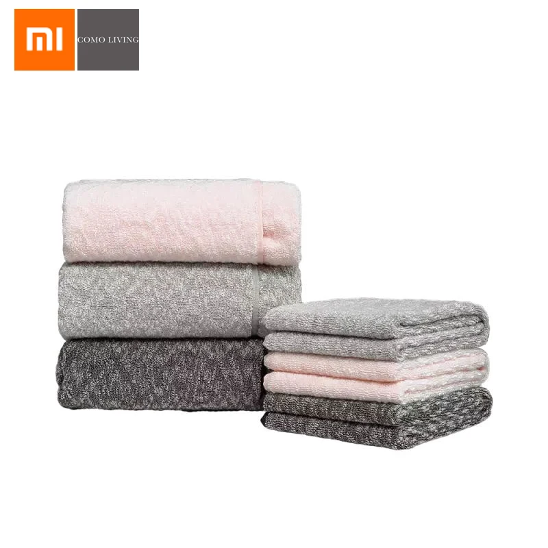 Xiaomi Como 100% хлопок банное полотенце одноцветное пляжное для взрослых быстро сохнет