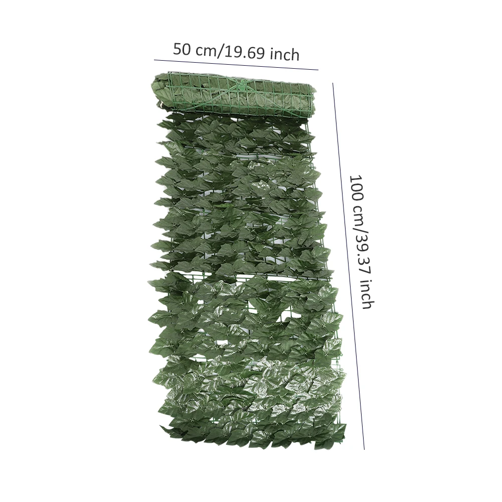 

0.5x1m Garden Plant Fence Artificial Faux Green Leaf Hedges Fence Simulation Grape Leaf Screening Roll Fake Garden Plants