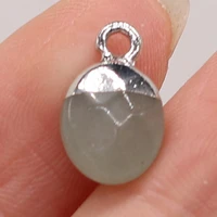 3pcs best selling 2021 new natural semi precious stones faceted pendant oblate fashion exquisite pendant jewelry size 8x13mm