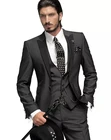 Мужской костюм из 3 предметов, Свадебный смокинговый пиджак в итальянском стиле