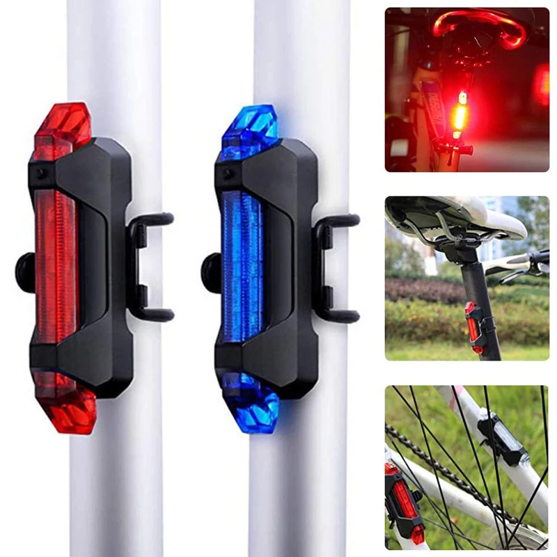 

Mini Bicycle Light Waterproof Rear Tail Light LED USB Style Rechargeable or Battery Style Bike Cycling Portable Light