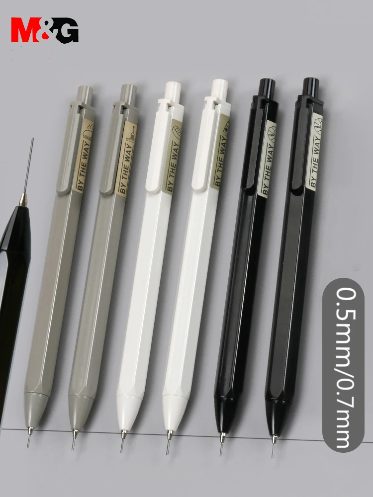 

M&G Simple Mechanical Pencil 0.5mm/0.7mm HB Automatic pencil with refills stationery auto pencils for school office supplies