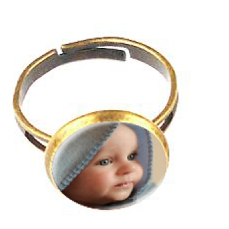 FLTMRH индивидуальное квадратное кольцо с фотографией вашей семьи подарок для