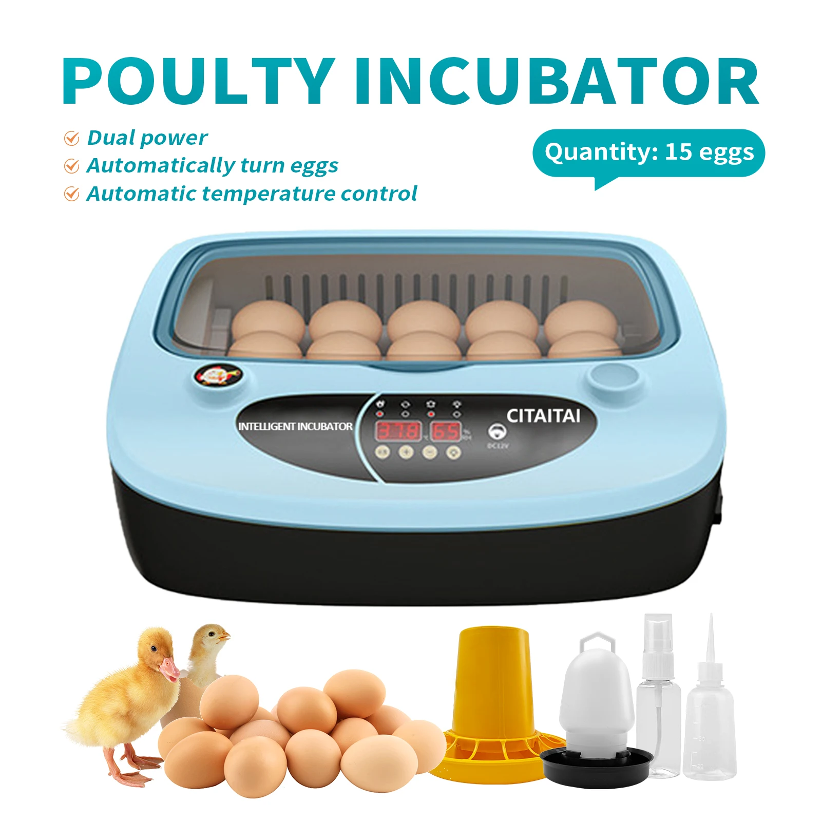

Egg Incubator Automatic 110V/220V Brooder Fully Automatic Incubation Equipment Fully Automatic Commercial Hatching Machine