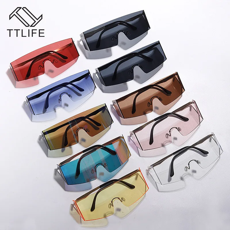 

TTLIFE Vintage Women Sunglasses Men Mirror Classic Sun Glasses Eyewear Luxury Fashion For Female Irregular Sunglasses Street