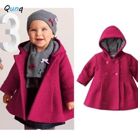 qunq baby girls coat hooded long sleeve newborns spring fall outerwear 2021 new arrivals casual infant jackets top clothing