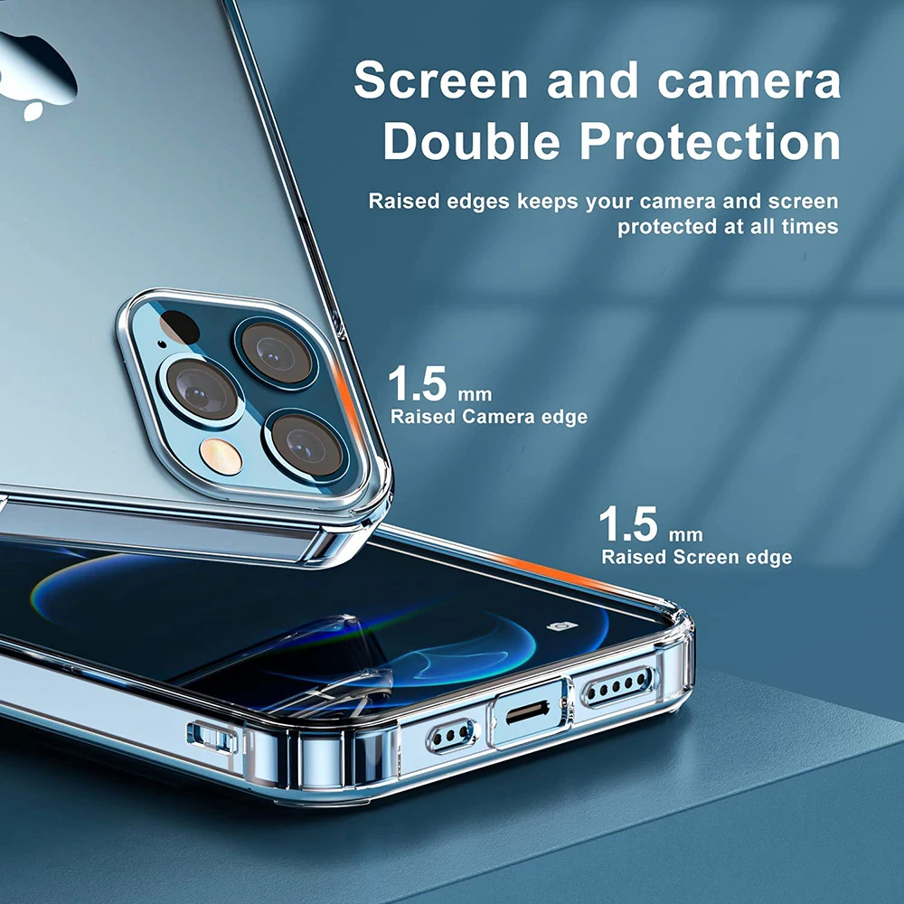 Роскошный прозрачный мягкий чехол для iPhone 11 12 Mini Pro Xs Max X Xr Гибридный Жесткий ПК Se