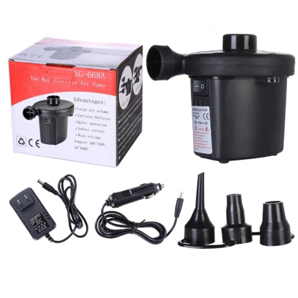 

268 Portable Electric Air Pump Air Mattress Boat Car Auto Air Inflatable Pump For Car Home Use Camping Inflator