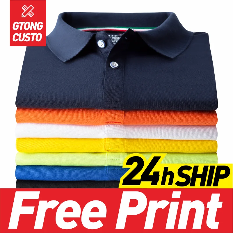 Летняя Повседневная недорогая деловая рубашка-поло для мужчин индивидуальная