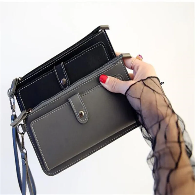 Кошелек с зажимом для денег тонкий кошелек пряжкой на молнии несколькими