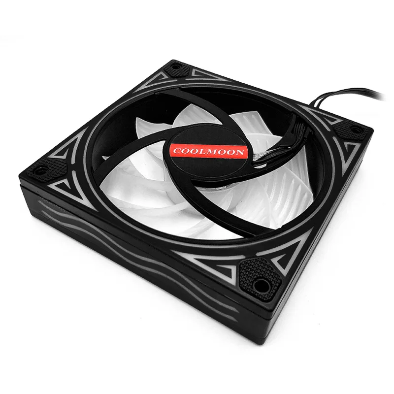 Волновой вентилятор RGB 12 см шасси Настольный компьютера тихий симфоний цветной