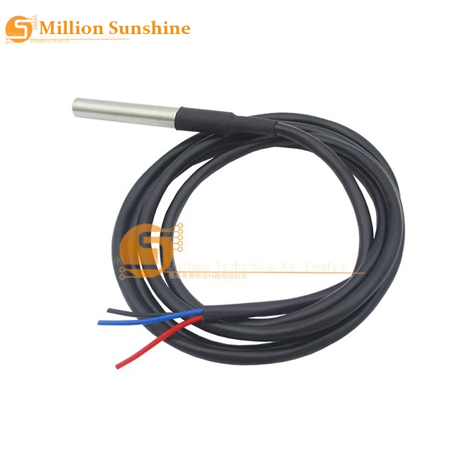 

Водонепроницаемый датчик температуры DS1820 с посылка из нержавеющей стали, датчик температуры DS18b20 18B20 для arduino