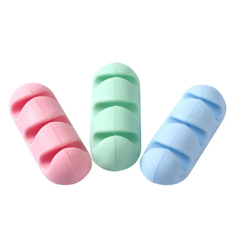 2pc USB Charging Data Cable Winder Silicone Organizer Flexible Cord Management Clips For Mouse Wired Earphone Holder | Дом и сад
