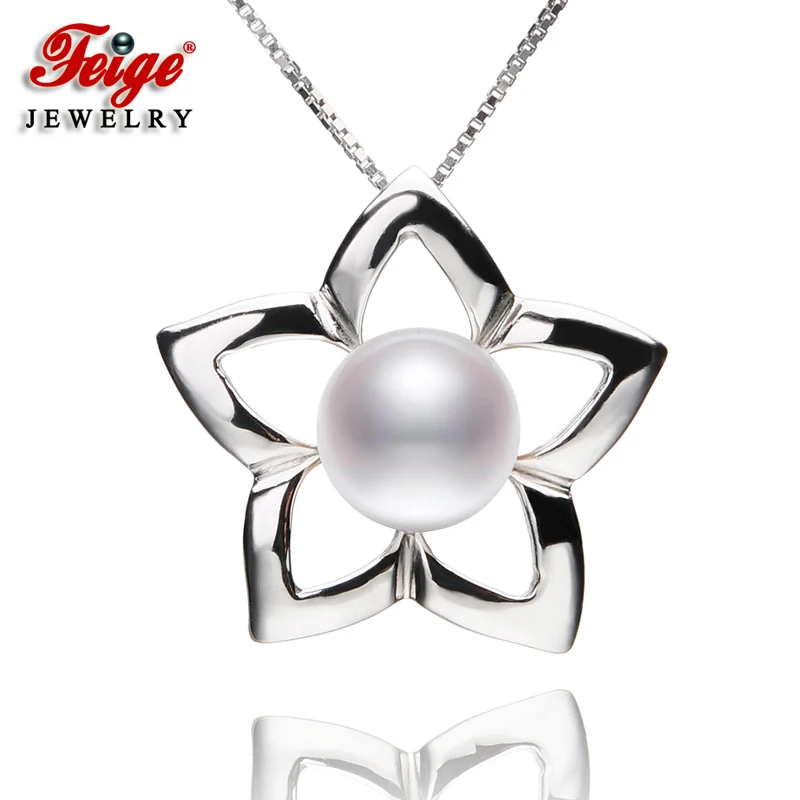 

Цепочка женская из серебра 925 пробы с пресноводным культивированным жемчугом 8-9 мм