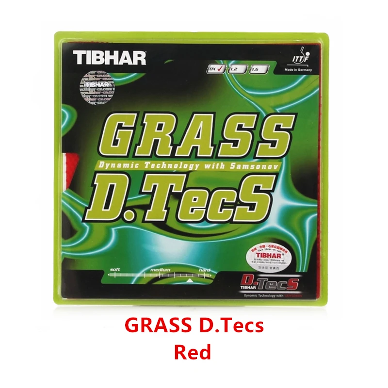 GRASS Red TIBHAR для настольного тенниса резиновая трава D. TECS OX без губки pips-длинный защитный пинг-понг tenis de mesa - Цвет: GRASS Red