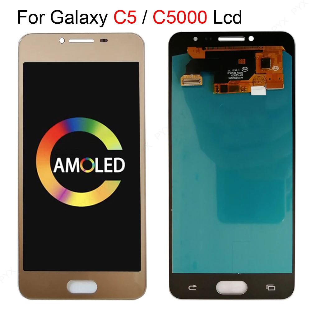 OLED дисплей 5 2 ''для Samsung Galaxy C5 C5000 зеркальный ЖК + дигитайзер сенсорного экрана