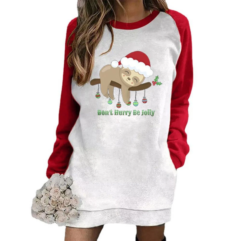 

Женский свитшот с длинным рукавом и круглым вырезом