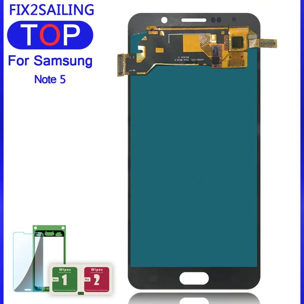 Для samsung Galaxy Note 5 N920T N920A N920I N920G Super AMOLED N9200 lcd проверенный сенсорный экран дигитайзер сборка