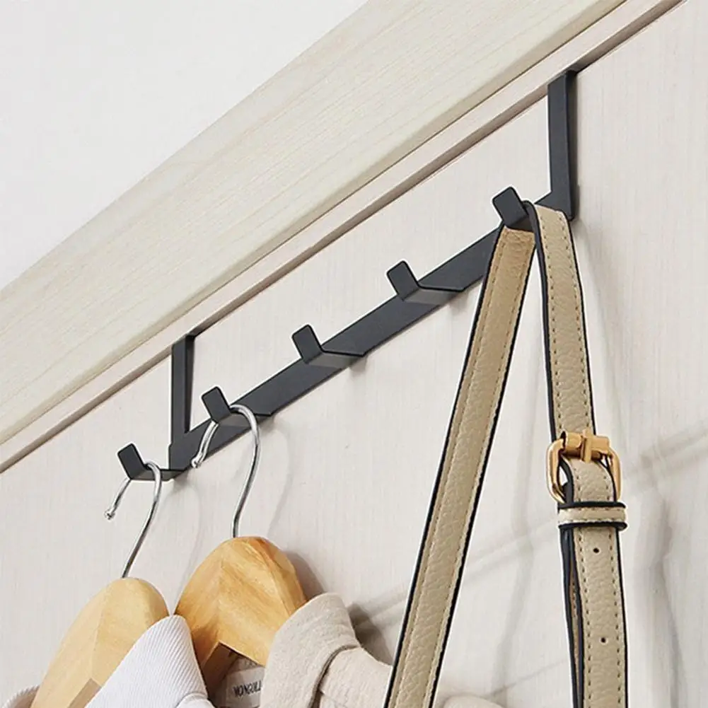 

1 шт. дверной крючок, 5 рядов, дверные задние крючки, перфорированные железные художественные задние крючки для дверей, крючки с большой нагр...