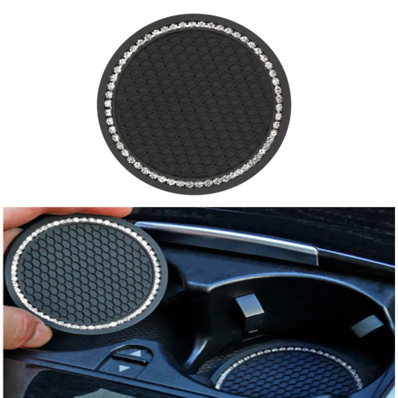 1 шт. Стразы нескользящий эластичный ПВХ автомобильный слот для водяной чашки