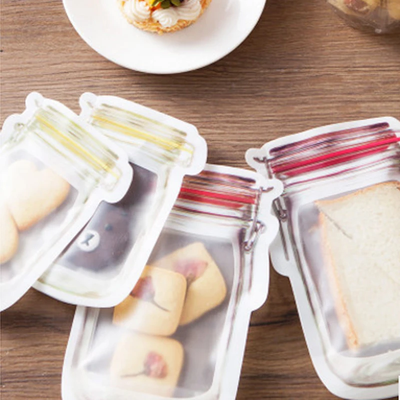 3 шт/4 шт PE Ziplock мешок relosable пластиковый прозрачный герметичный пакет для хранения