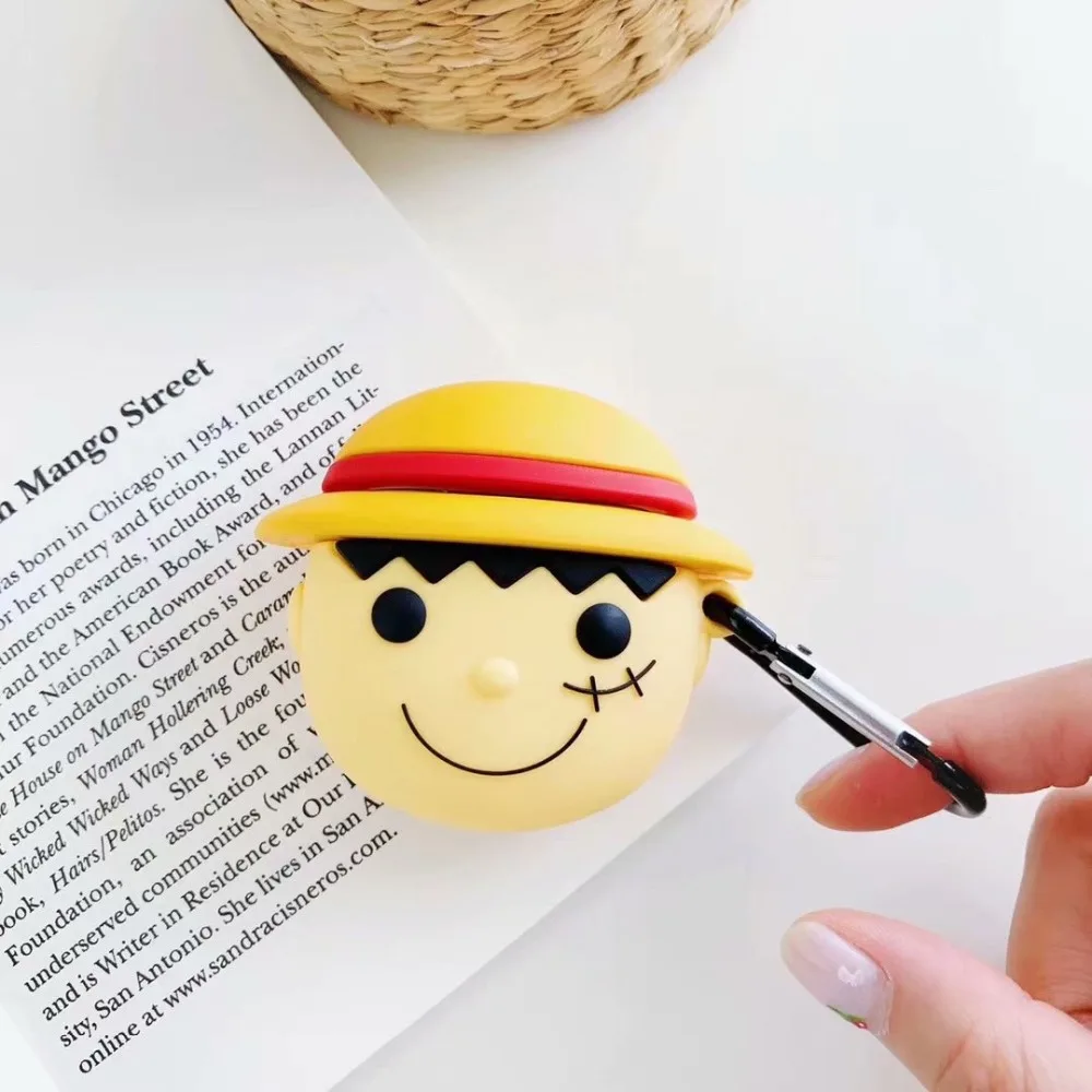 Для Apple AirPods японский аниме мультфильм наушники чехол для Airpods 2 один кусок Прохладный Череп беспроводные наушники защитный чехол коробка