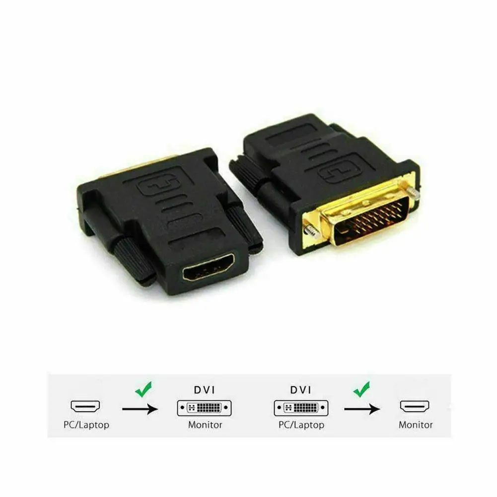 

DVI-D Male (24 1 pin) To HDMI-compatible Female 19-pin HDTV Monitor Dropshipping HD Display Adapter Mar3 T7X0