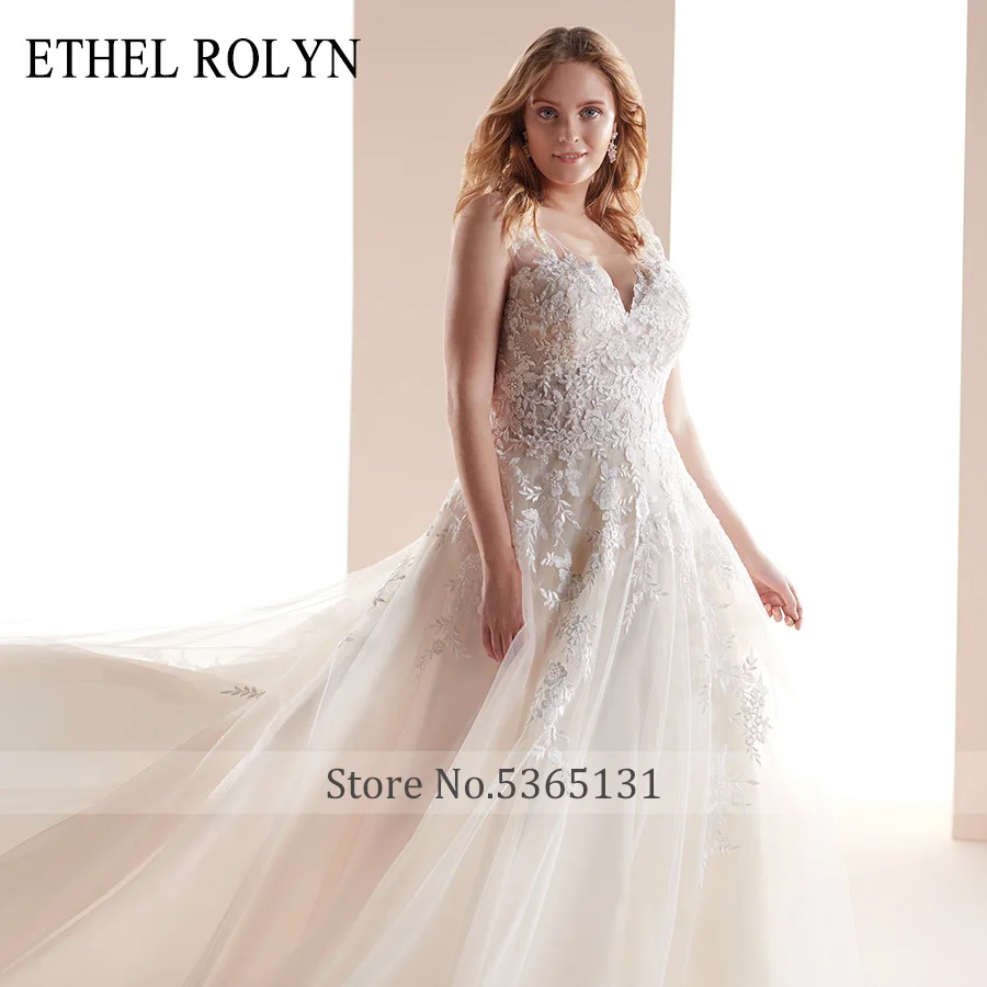 Этель ROLYN размера плюс свадебные платья 2021 свадебное платье Vestido De Noiva сексуальное