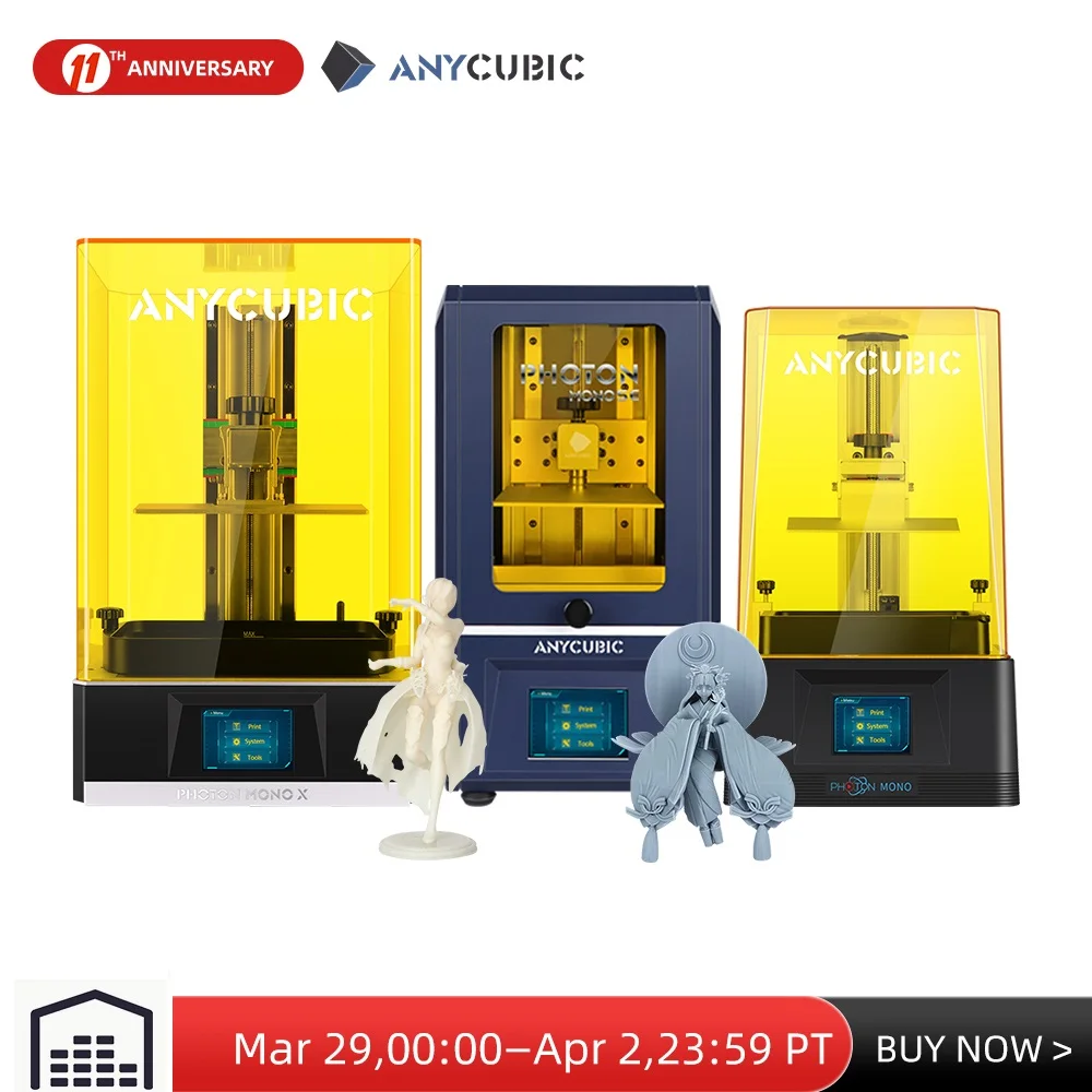 

NEW Anycubic 3D Printer Photon Mono/Mono X/Mono SE 8.9 4K LCD Fast Printing Speed APP Remote Control SLA/LCD impresora 3d