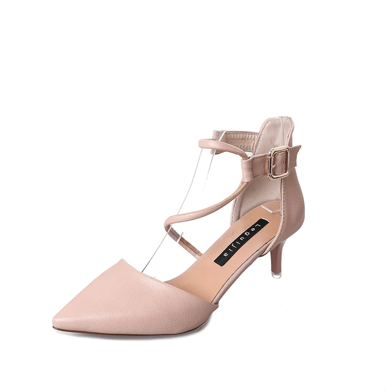 pink Г., новые пикантные удобные тонкие туфли на толстом каблуке модные туфли с острым носком на высоком каблуке - Цвет: pink