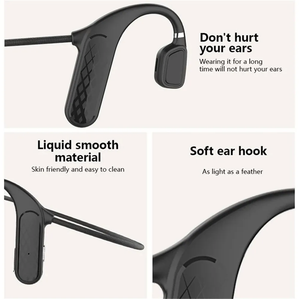 MD04 TWS Wireless Bluetooth 5.0 Bone Conduction Earphone Not In-Ear Earbuds Sports Headphone Elegant Design With Mic For Running |