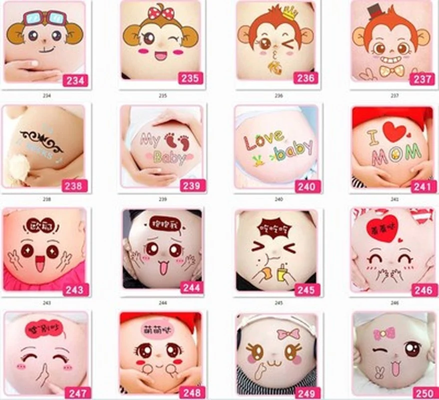 Временная тату-наклейка на живот для беременных женщин | Красота и здоровье