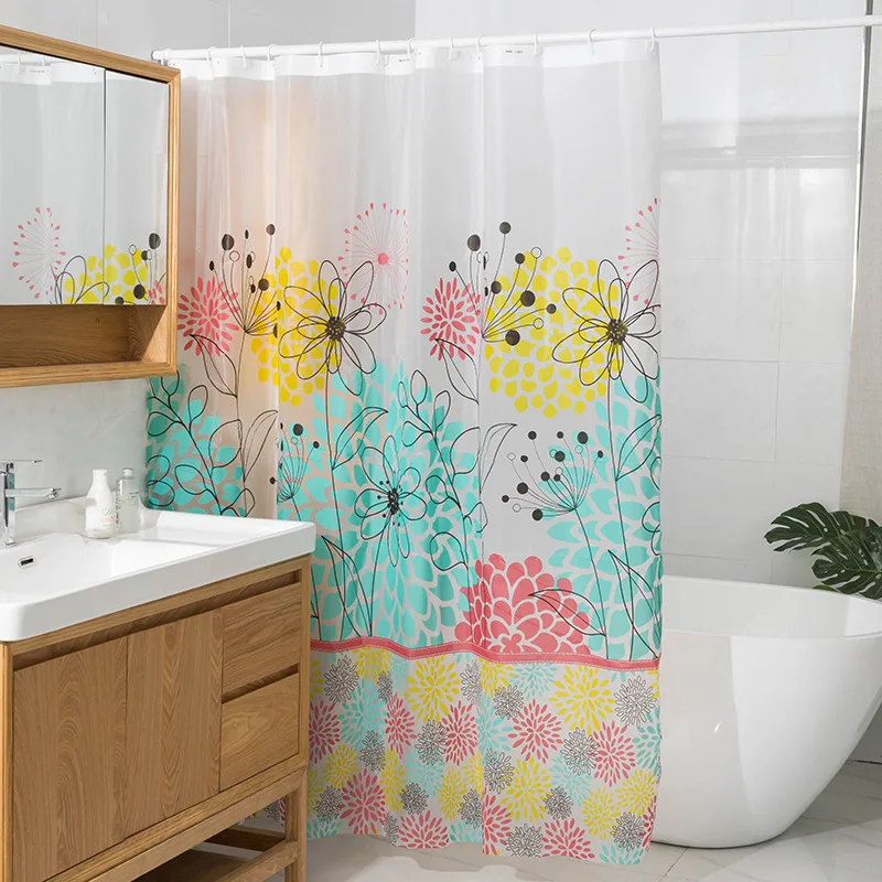 

PEVA Shower Curtain Perforated-Free Waterproof and Mildew-Proof Sanitary Partition Bathroom Curtain Thickened Shower Curtain