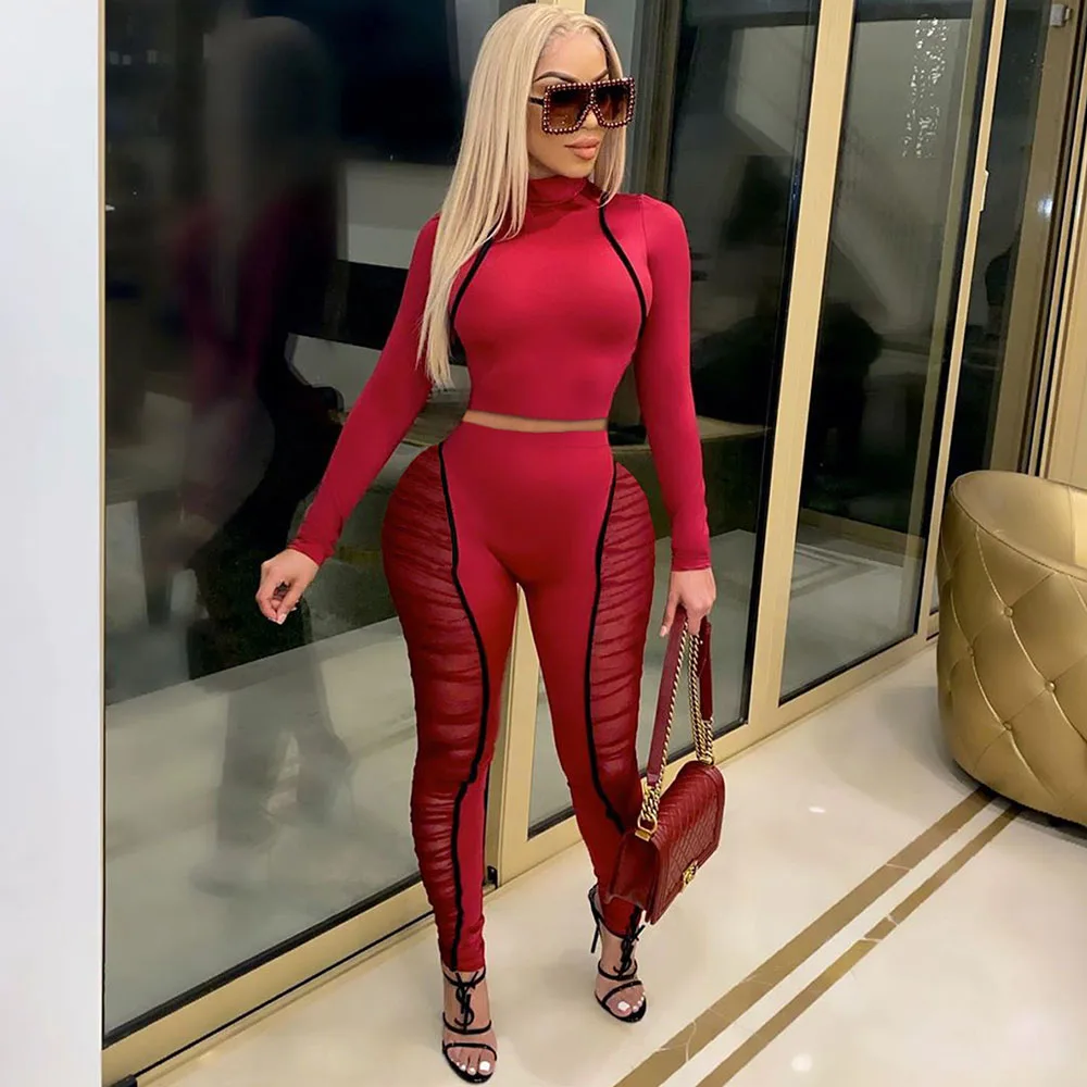 Из прозрачной сетки лоскутное Верхняя одежда из двух частей для Для женщин