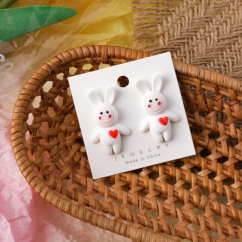 FIMAODZ цветок пчела серьги 2021 корейский аниме мультфильм кролик медведь Солнце