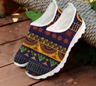 Женские повседневные кроссовки INSTANTARTS, легкие дышащие туфли на плоской подошве с Африканским принтом, 2020