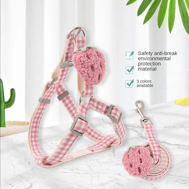 

120cm Leash Dog Traction Rope Vest-Style Pet Chest Harness for Small Dogs Medium-Sized Dogs and Cats Breathable Dog Leash