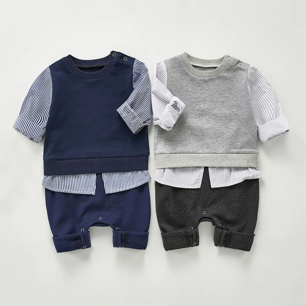 

Baby Boy Rompers Clothes Autumn Long Sleeve Newborn Infant Boys Jumpsuits Winter Outerwear Baby Playsuits Overalls