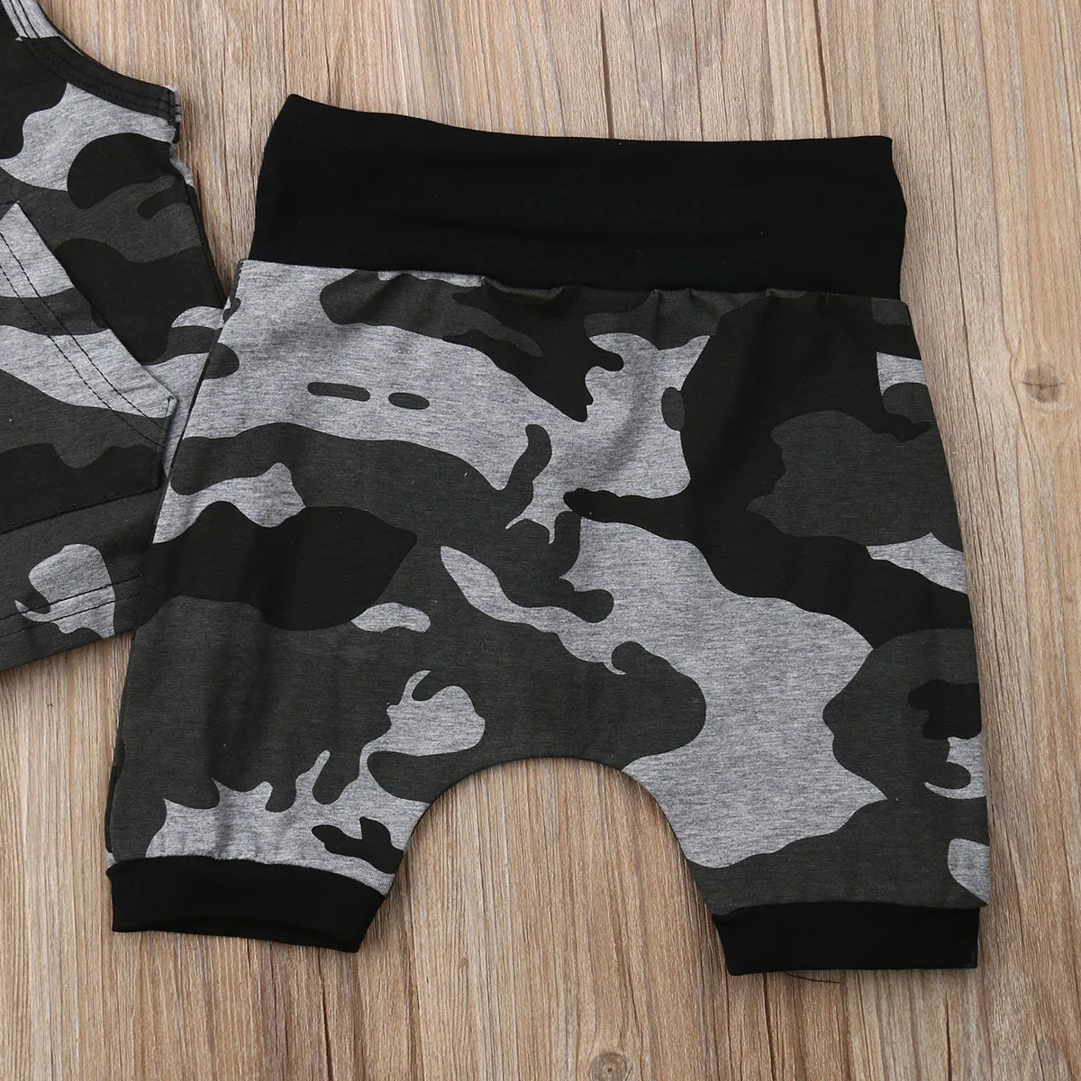 Камуфляжные толстовки для маленьких мальчиков топы без рукавов рубашка штаны